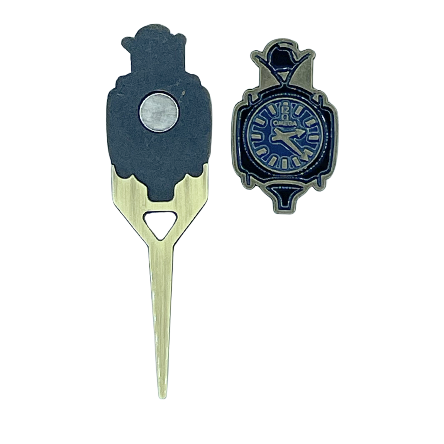 Harbor Shores Divot Tool + Ball Marker - Omega Clock