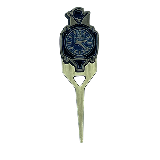 Harbor Shores Divot Tool + Ball Marker - Omega Clock